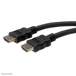 Ce câble HDMI Neomounts by Newstar de haute qualité de 1 mètre, modèle HDMI3MM, dispose de 2 connecteurs HDMI mâle, fournissant un lien direct entre les appareils HDMI tels que lecteurs Blu-Ray, téléviseurs HD, lecteurs DVD, récepteurs stéréo et plus.